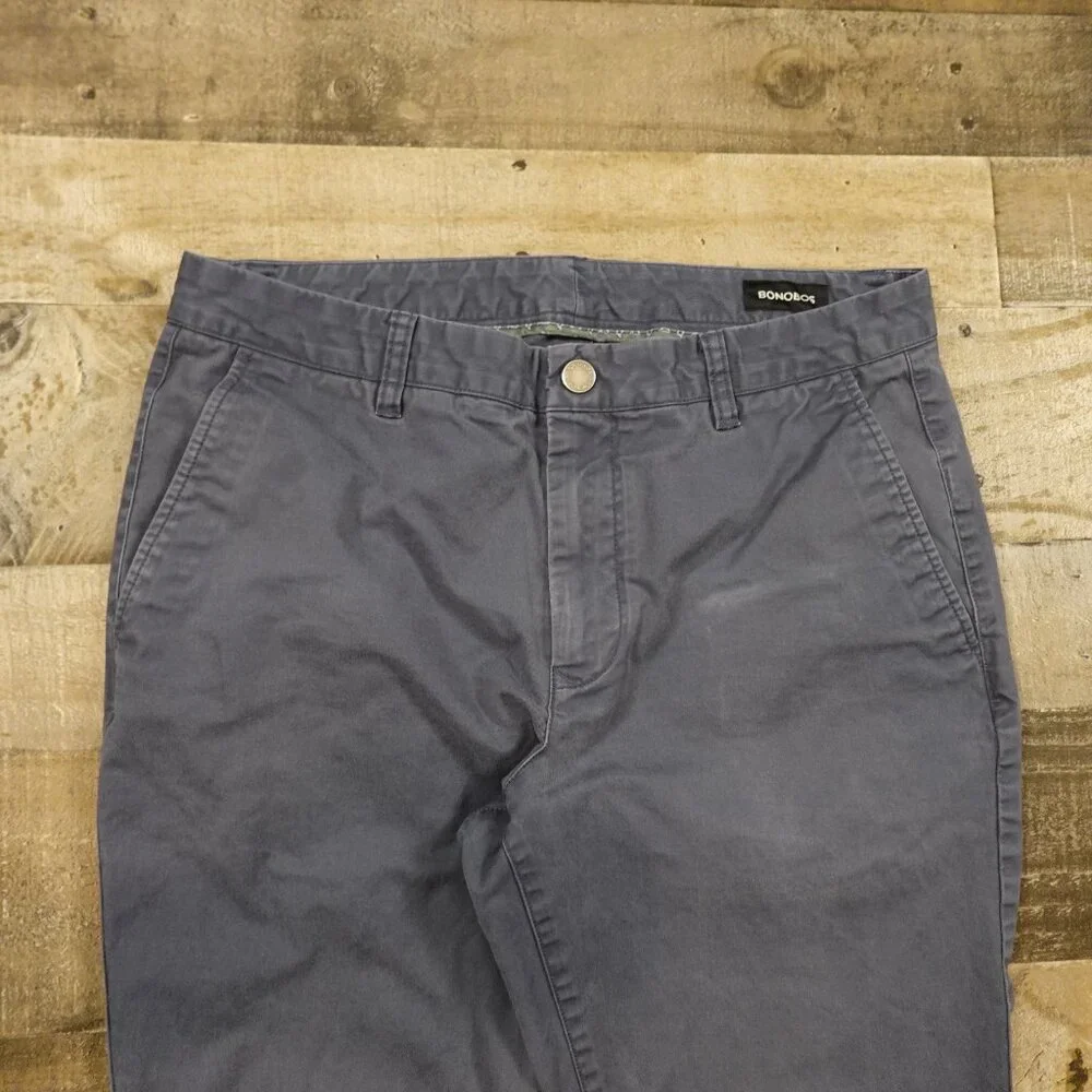Bonobos Slim Fit Stretch‎ Washed Chino Pants Men's Size 33x32 Blue